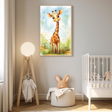 Baby with Giraffe Painting